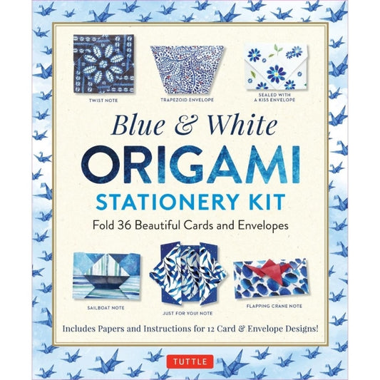 Origami Blue & White Stationery Kit