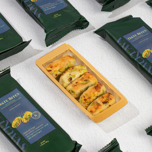 Cardamon Date Pistachio Bites