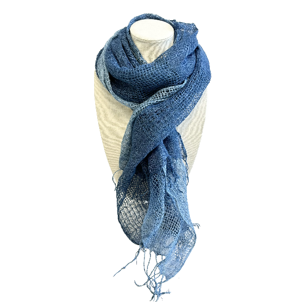 Indigo Linen Scarf