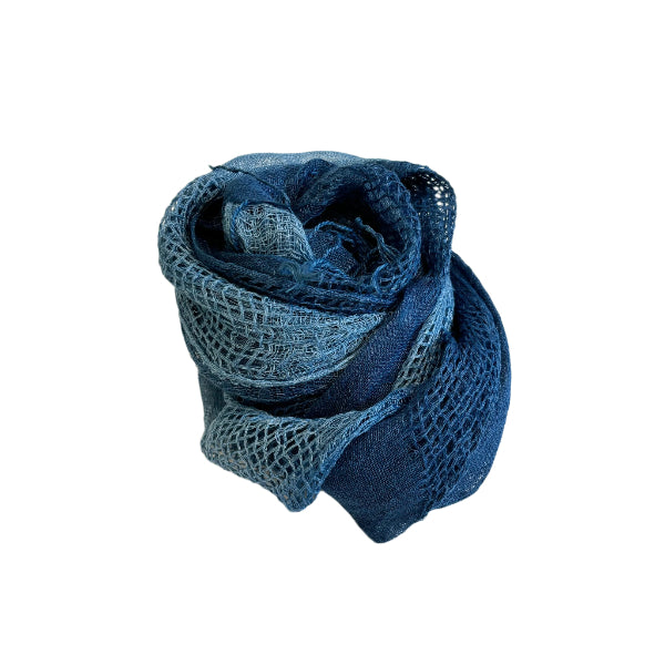 Indigo Linen Scarf