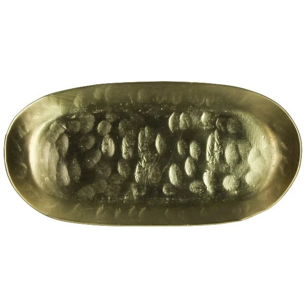 Hammered Brass Capsule Tray