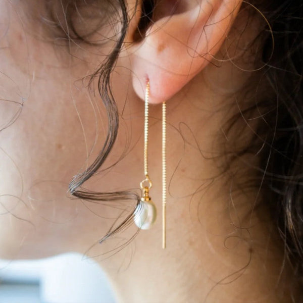 Pearl Thread Earrings