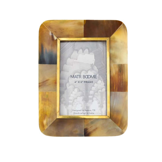Horn & Brass Inlay Picture Frame