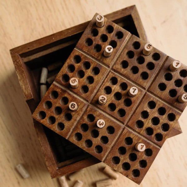 Wooden Peg Sudoku Game