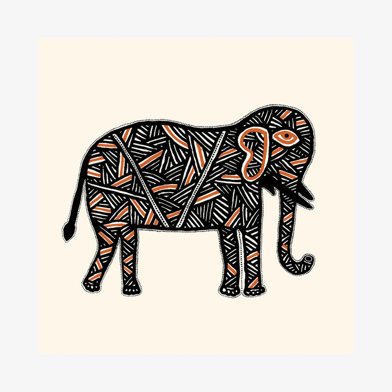 Handmade Elephant Note Cards