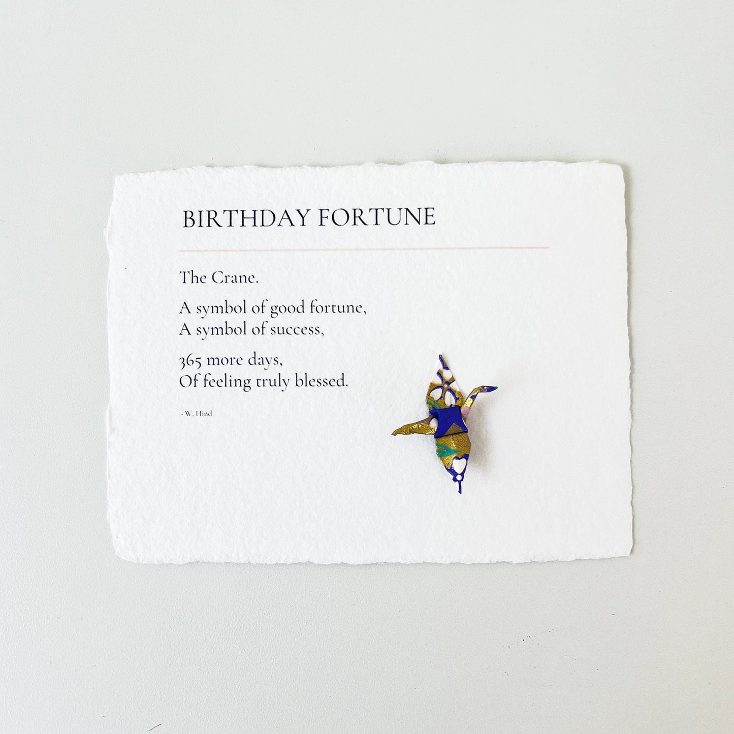 Birthday Fortune: Origami Embellished Card