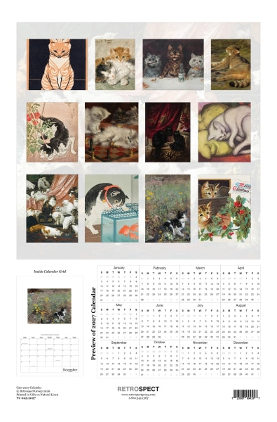 Cats Oversized Wall Calendar 2027