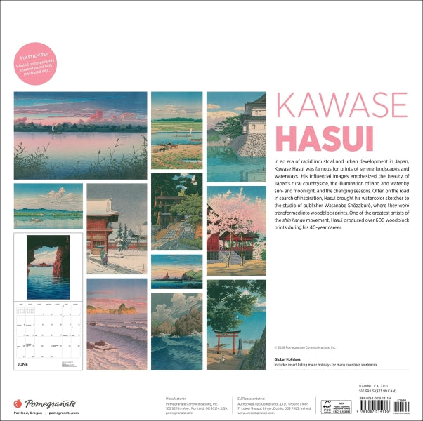 Calendar 2027 Wall Kawase Hasui