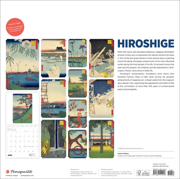 Calendar 2027 Wall Hiroshige