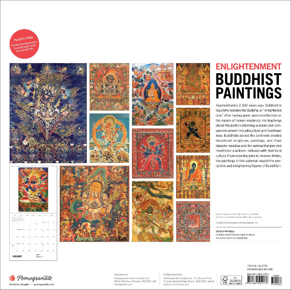 Calendar 2027 Enlightenment Buddhist Paintings