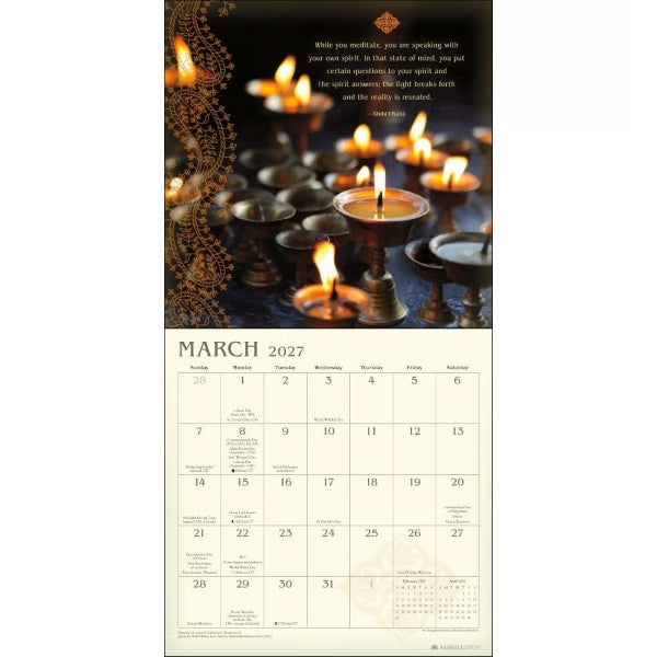 Meditation 2027 Wall Calendar
