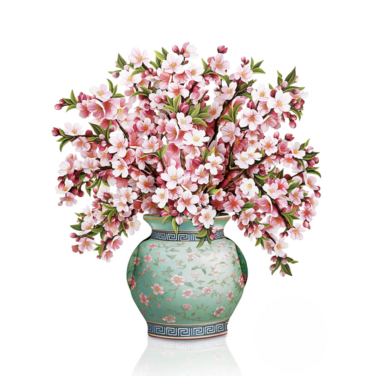 Japanese Cherry Blossoms Pop-Up Greeting Card