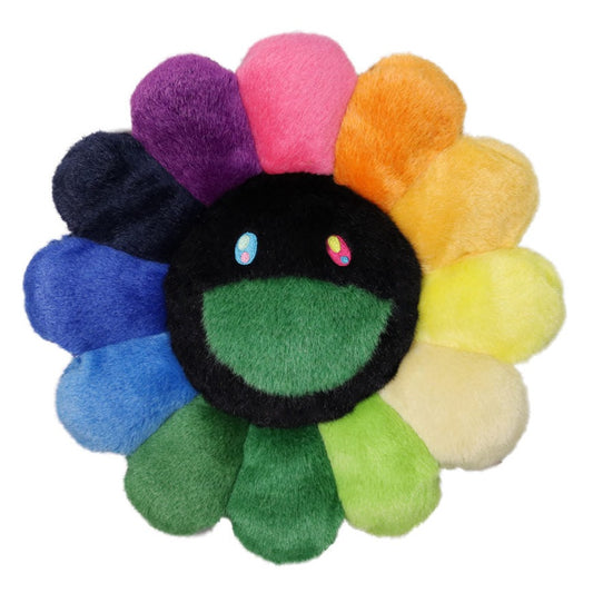 2XL Rainbow & Black Flower Cushion