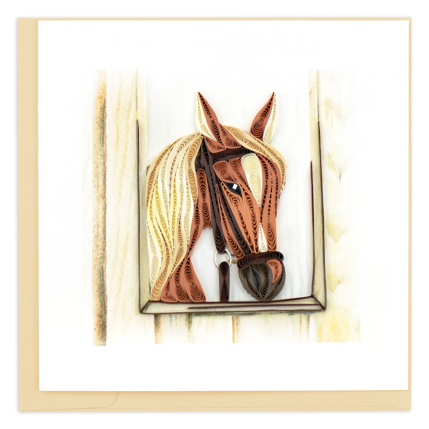 Year of the Horse Quilled Greeting Card