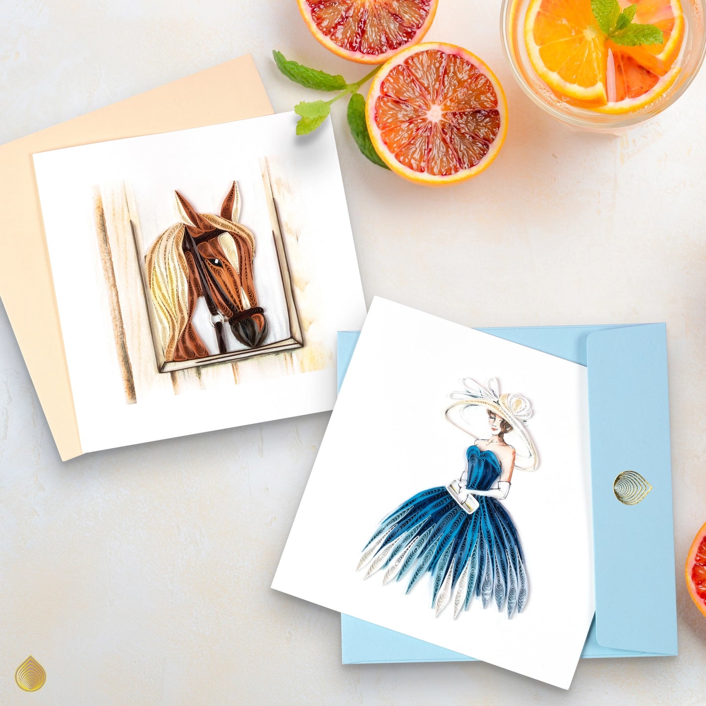 Year of the Horse Quilled Greeting Card
