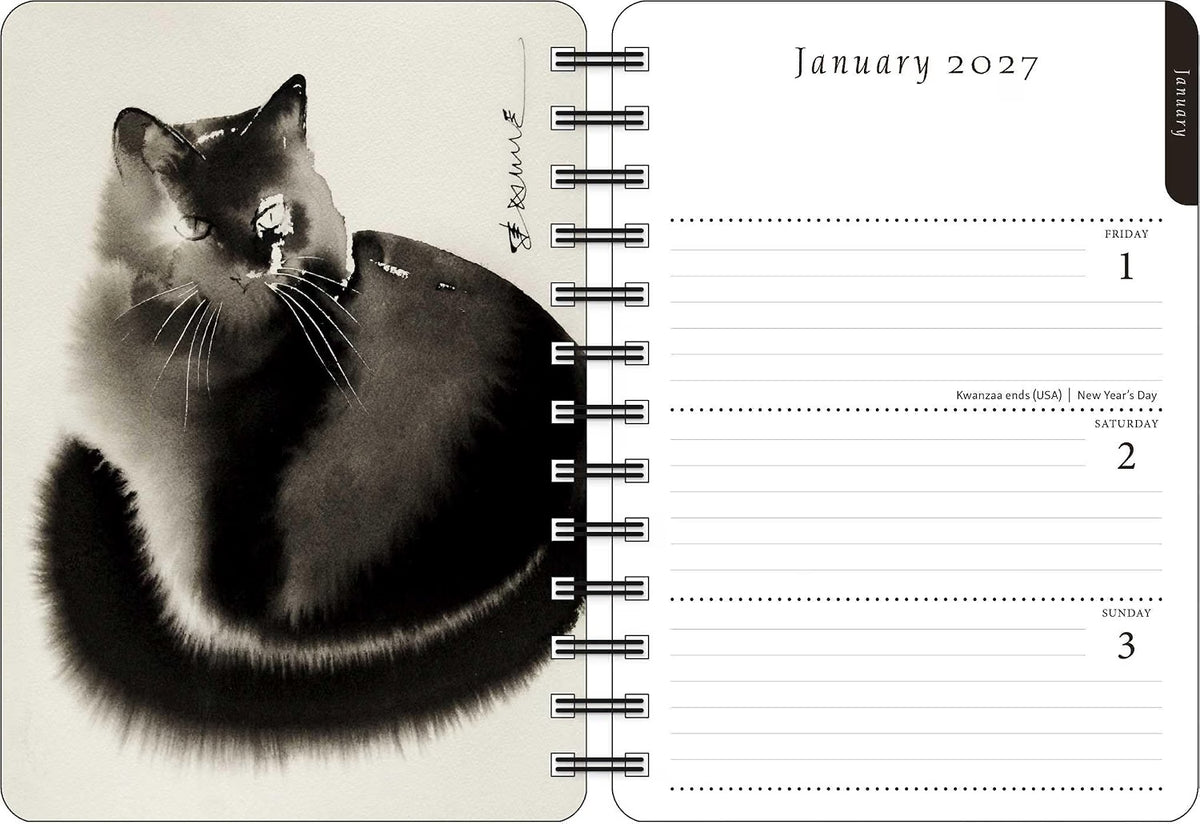 The Artful Cat 2027 Weekly Planner Calendar
