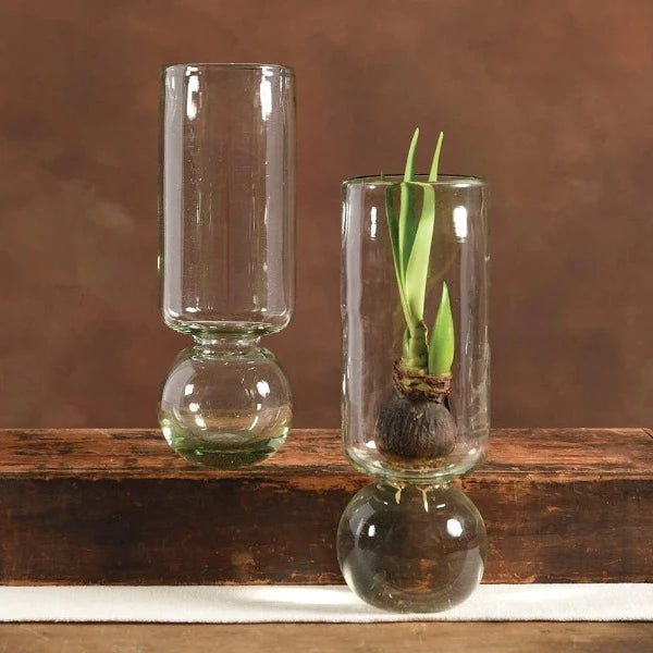 Tall Recycled Glass Bulb Vase