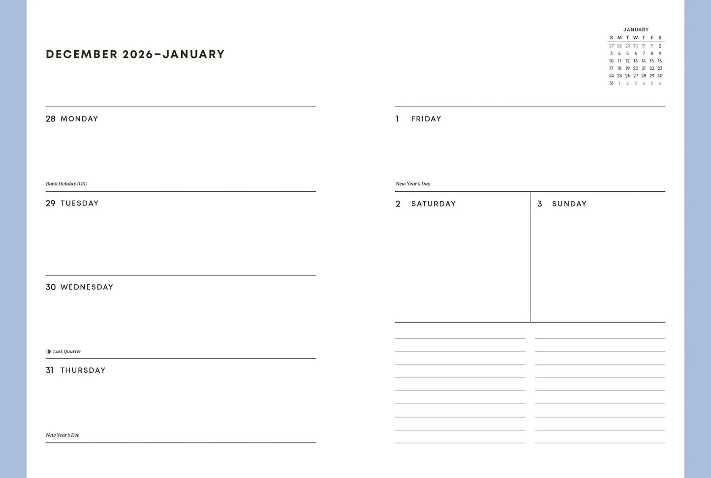 My Neighbor Totoro 2027 12-Month Weekly Planner