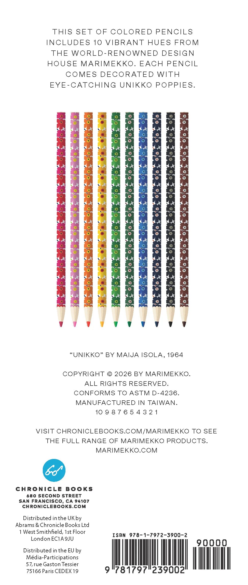 Marimekko Colored Pencils (Unikko)