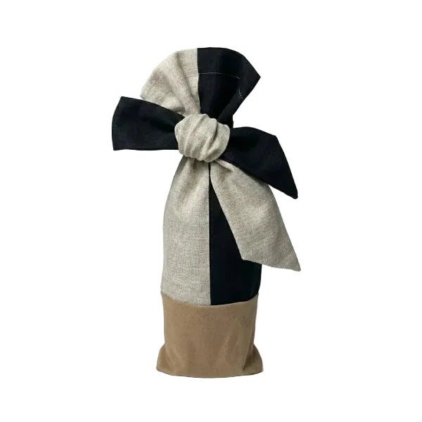 Bojagi Wine Bag Blk/Tan/Nat