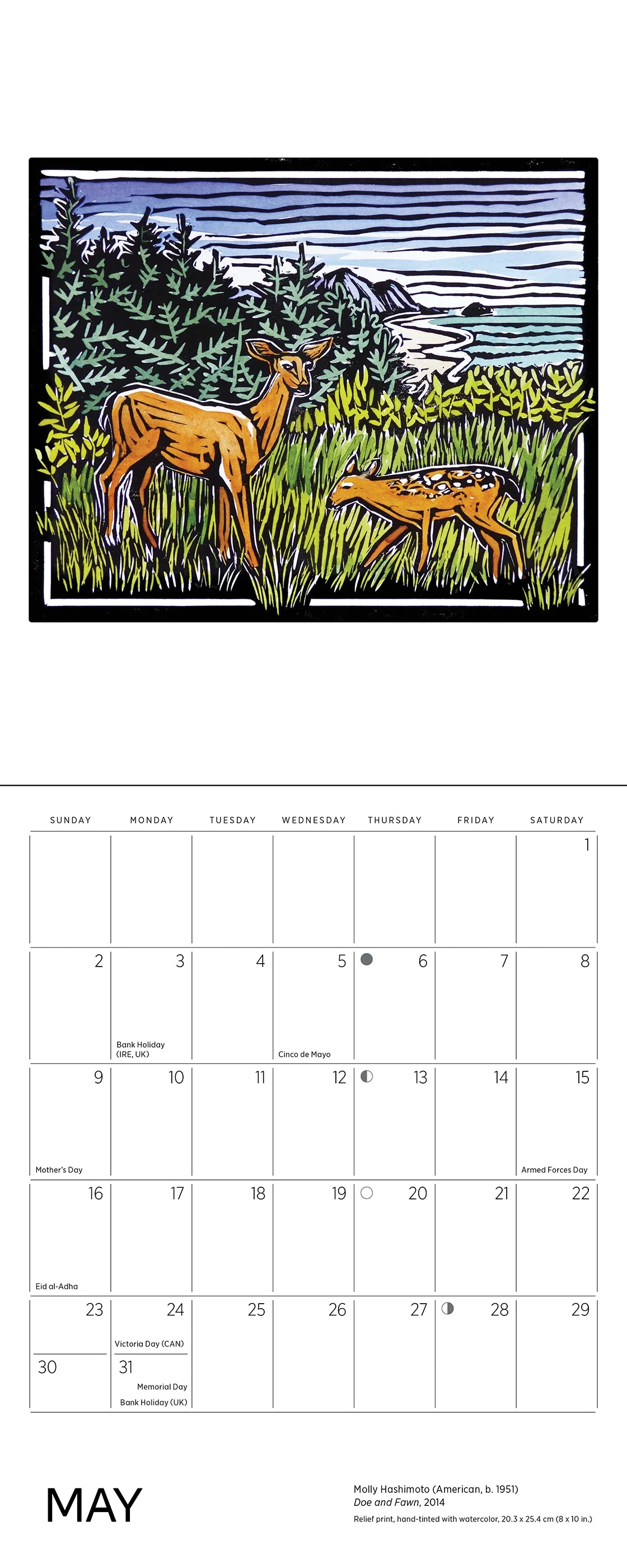 Molly Hashimoto Wildlife 2027 Mini Wall Calendar