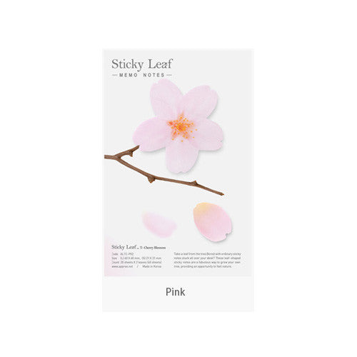 Cherry Blossom Pink Transparent Sticky Memo Notes - Medium