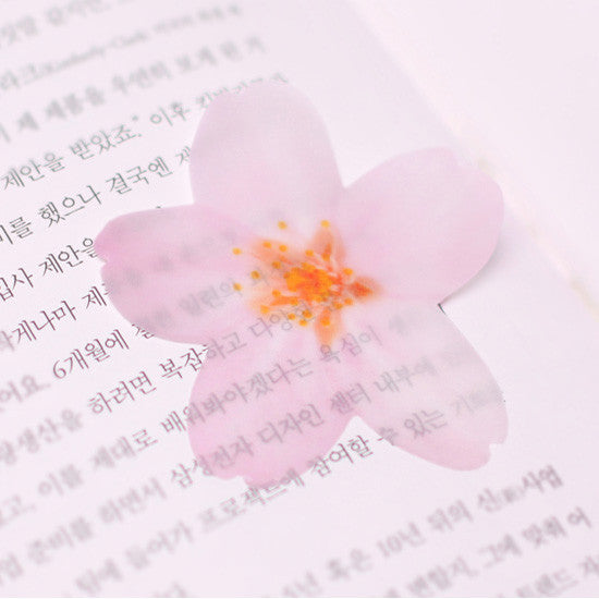 Cherry Blossom Pink Transparent Sticky Memo Notes - Medium
