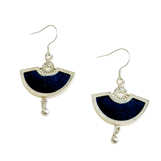 Indigo Fan Earrings