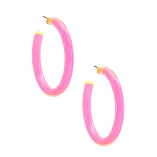 Lucite Hoop Earrings