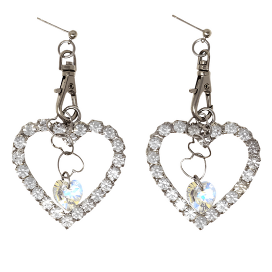 Crystal Heart Earrings