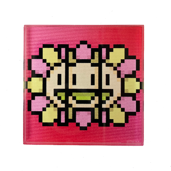 Takashi Murakami Pixel Flower 2024 Stickers