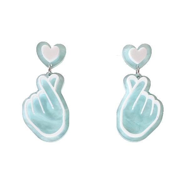 Blue Acrylic Earrings