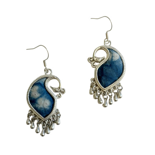 Indigo Peacock Earrings