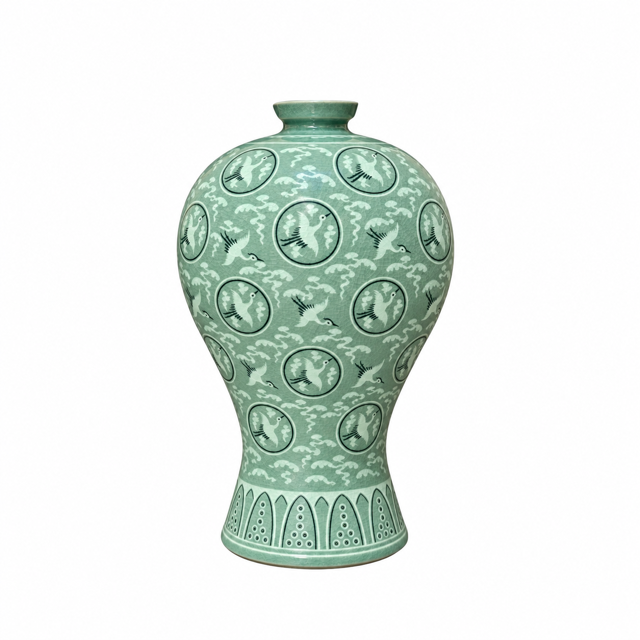 Maebyung Jar with Cranes Med