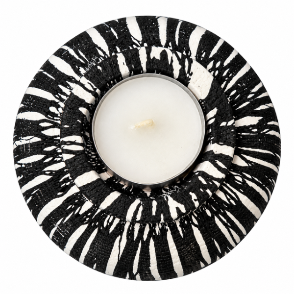 Sootjagi Moon Jar Tealight Holder B&W