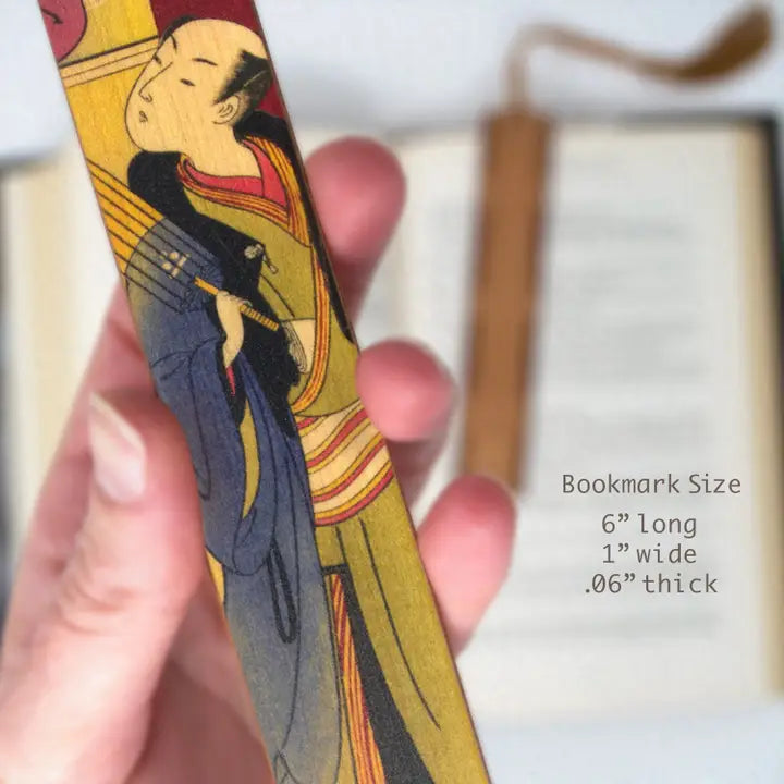 Man in Kimono Handmade Wooden Bookmark