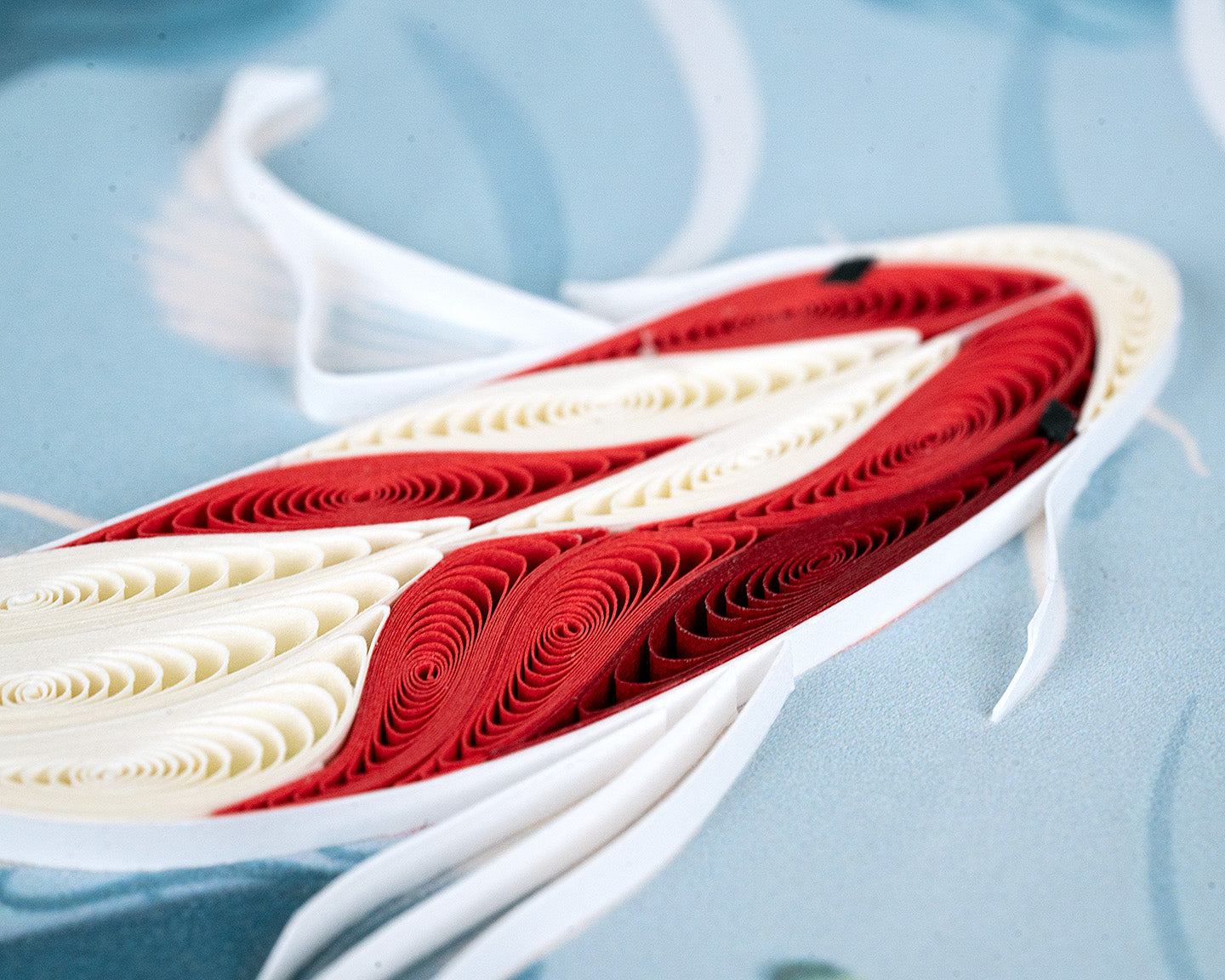 Koi Fish Pond Quilled Greeting Card