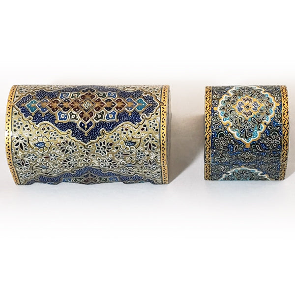 Persian Box Designs Basic Persian Miniature Boxes with Mosque Pattern – Cha May Ching Museum Boutique