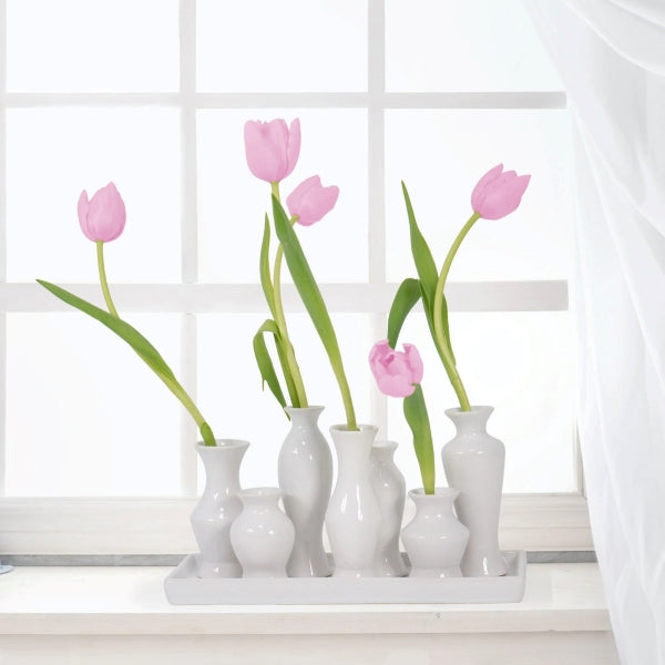 White Tray of Vases