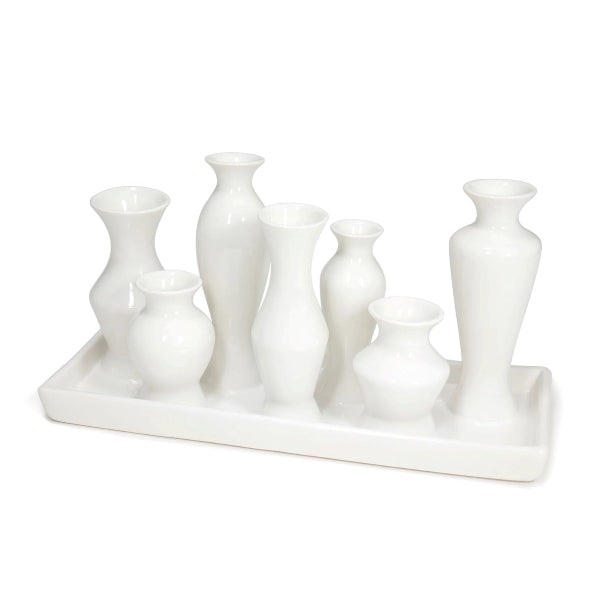 White Tray of Vases – Cha May Ching Museum Boutique