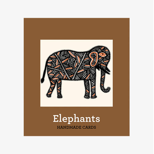 Handmade Elephant Note Cards